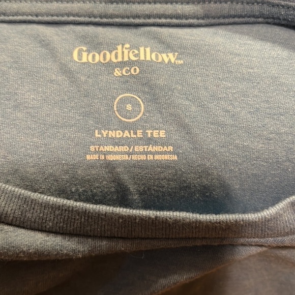 Goodfellow and Co Lyndale Tee Blue Short Sleeve Shirt Small - Picture 3 of 3